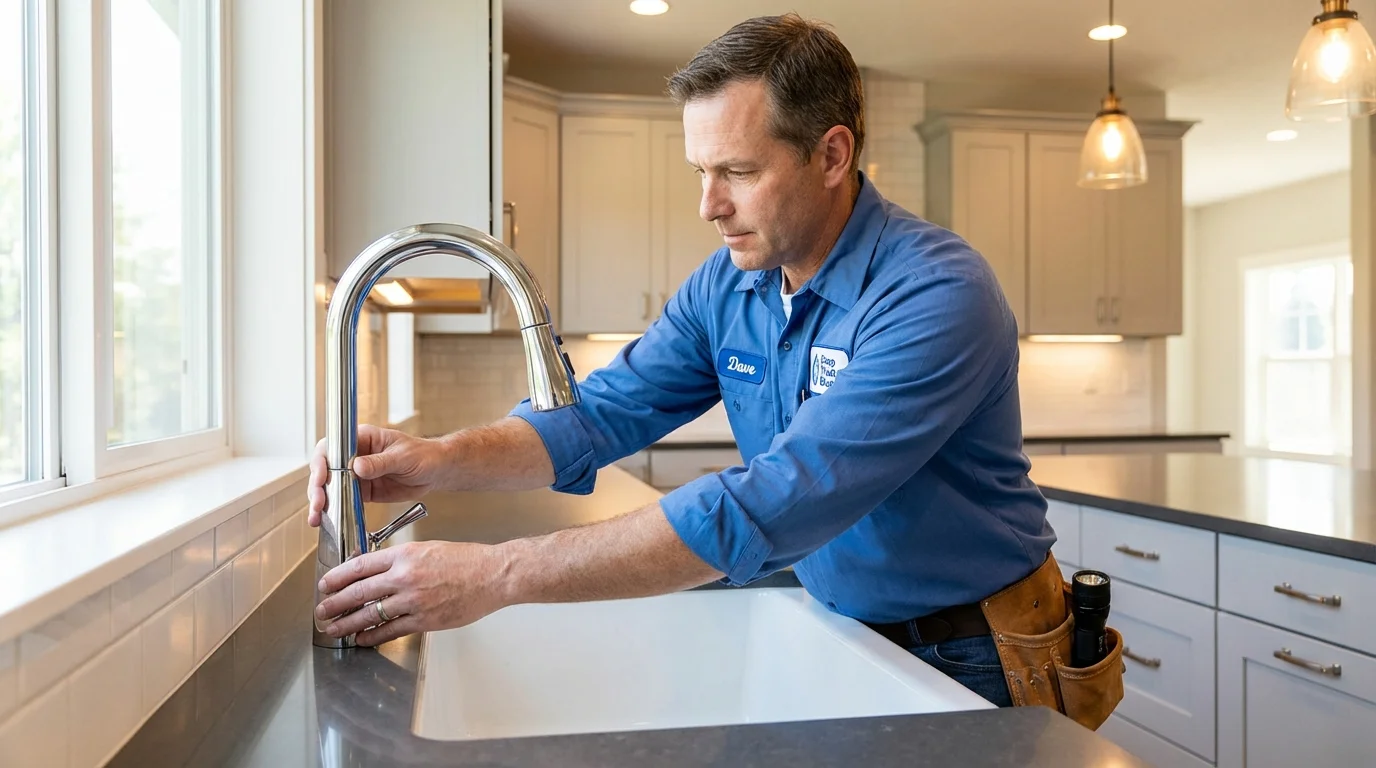 Kitchen faucet installation by Johns Plumbing LLC in Hampshire
